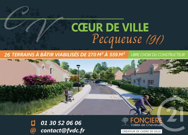 Terrain à vendre - 559 m2 - Pecqueuse - 91 - ILE-DE-FRANCE