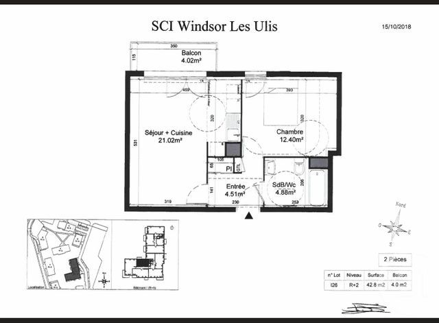 Appartement F2 &agrave; vendre - 2 pi&egrave;ces - 43 m2 - Les Ulis - 91 - ILE-DE-FRANCE