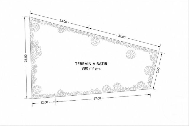 Terrain &agrave; vendre - 980 m2 - Dourdan - 91 - ILE-DE-FRANCE