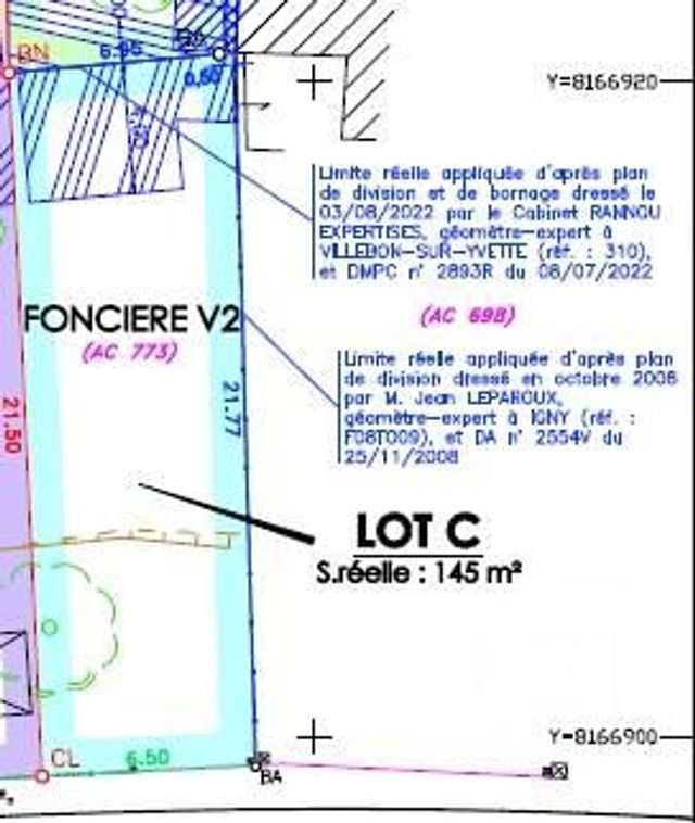 Terrain à vendre - 145 m2 - Villebon Sur Yvette - 91 - ILE-DE-FRANCE