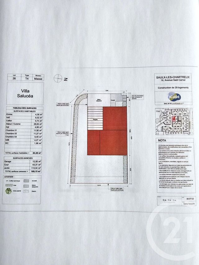 Maison &agrave; vendre - 4 pi&egrave;ces - 83 m2 - Saulx Les Chartreux - 91 - ILE-DE-FRANCE