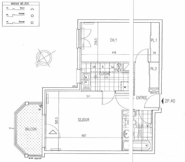 Appartement F2 &agrave; louer - 2 pi&egrave;ces - 46,15 m2 - Longjumeau - 91 - ILE-DE-FRANCE